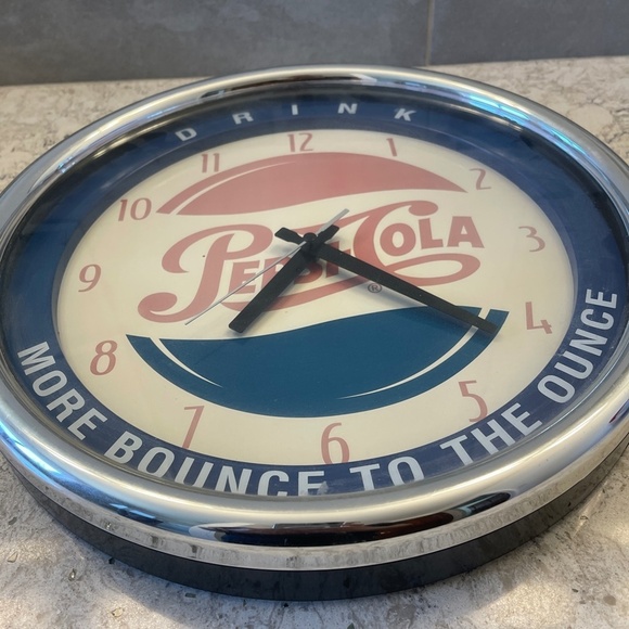 Vintage Rare  Pepsi Cola Round‎ Clock - Picture 14 of 15